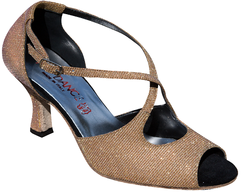 Scarpa 4314 in tessuto galassia oro