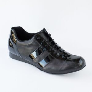Scarpa 4108 Sneaker vernice o nappa nero